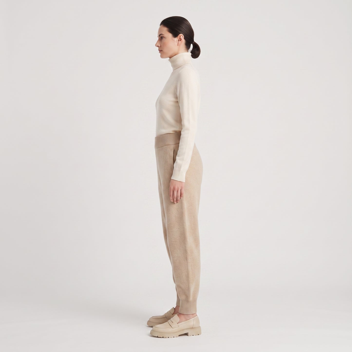 Essential Beige Knit Joggers