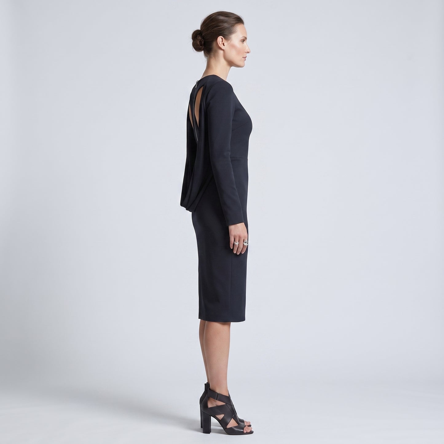 Classic Black Long-Sleeve Dress