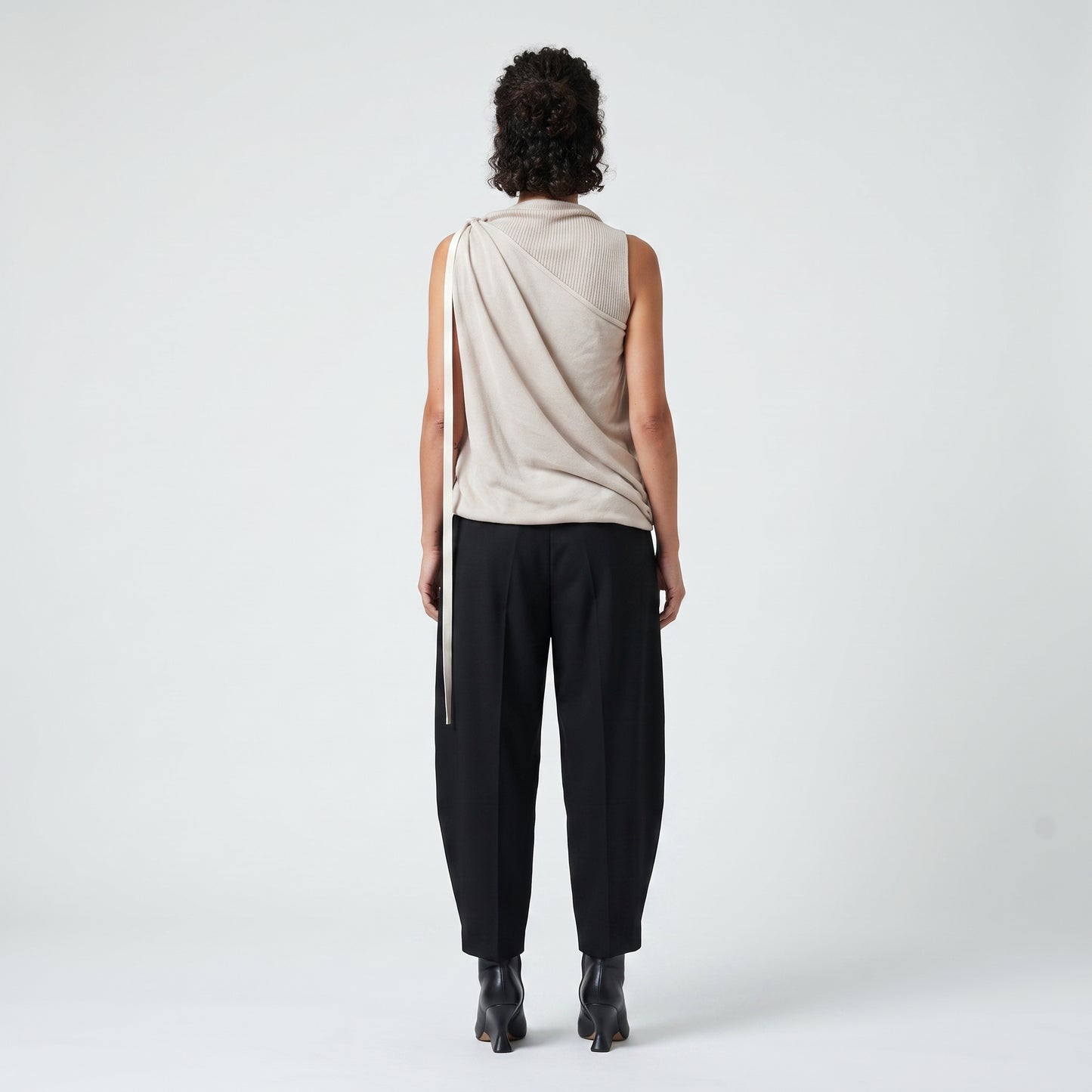 Asymmetrical Draped Knit Top