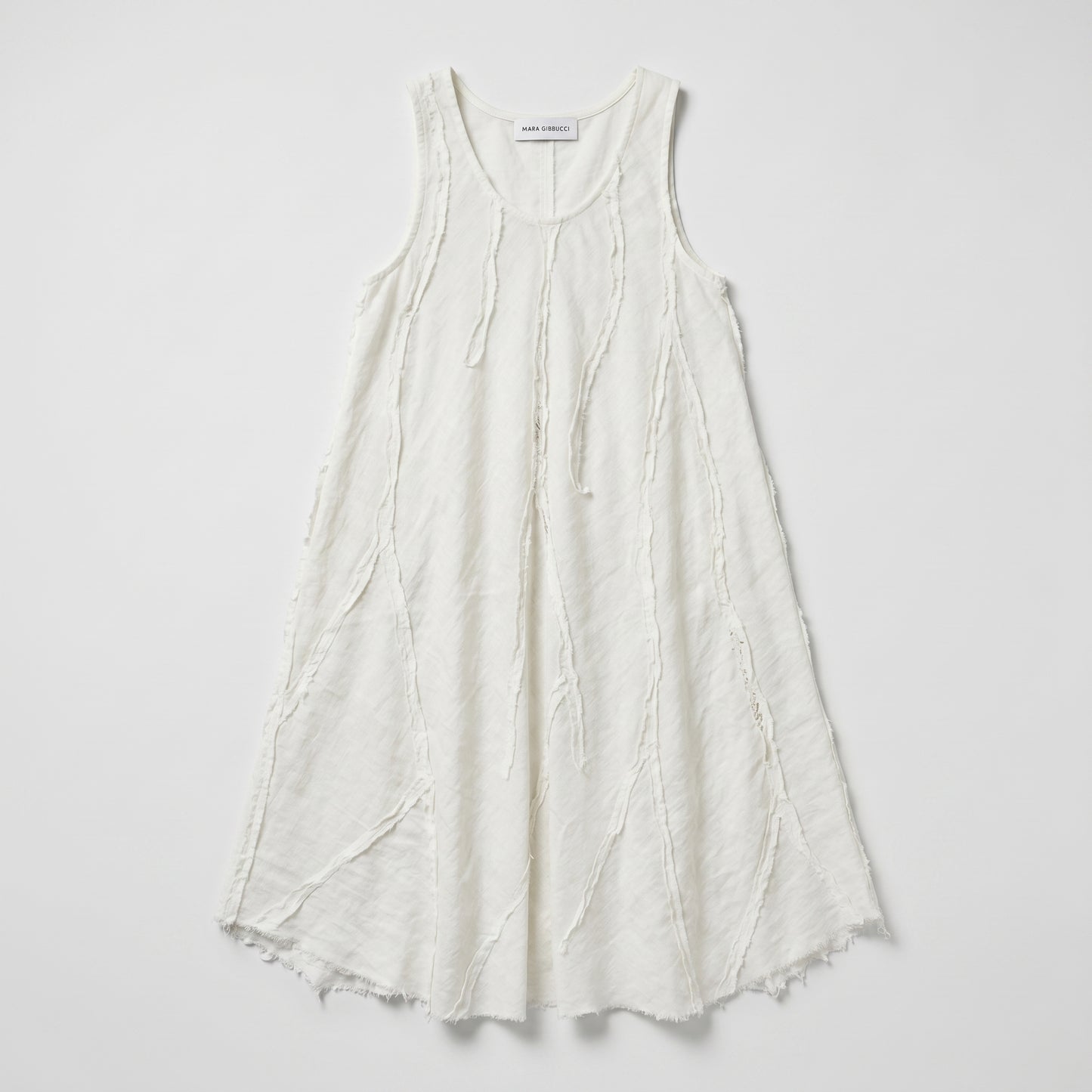 Raw Edge Linen Swing Dress