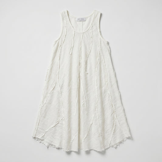 Raw Edge Linen Swing Dress