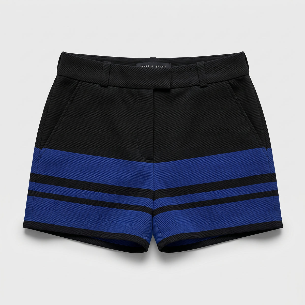 Striped Tailored High-Waist Shorts