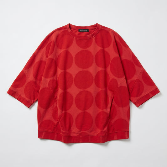 Red Polka Dot Oversized Top