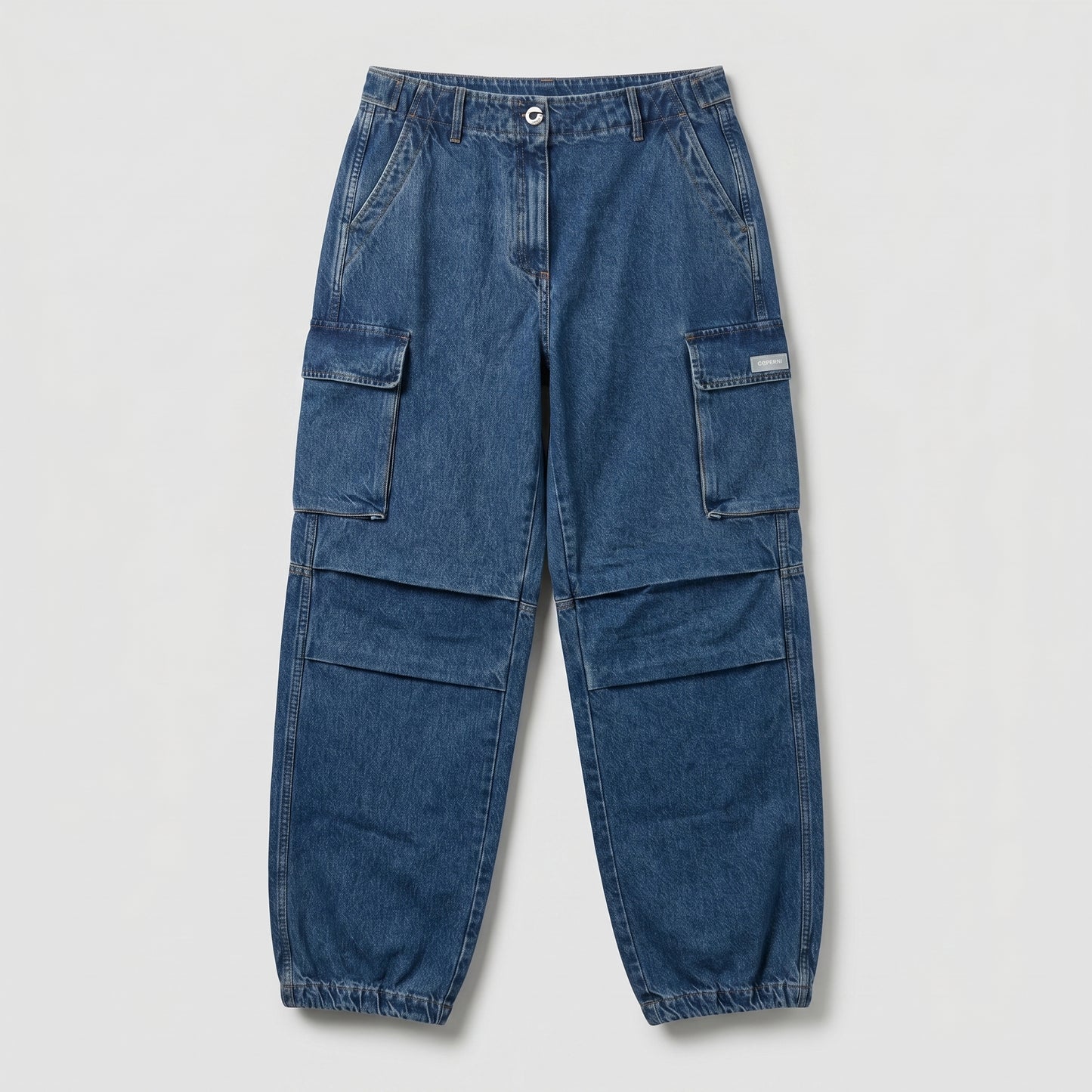 Utility Denim Cargo Joggers