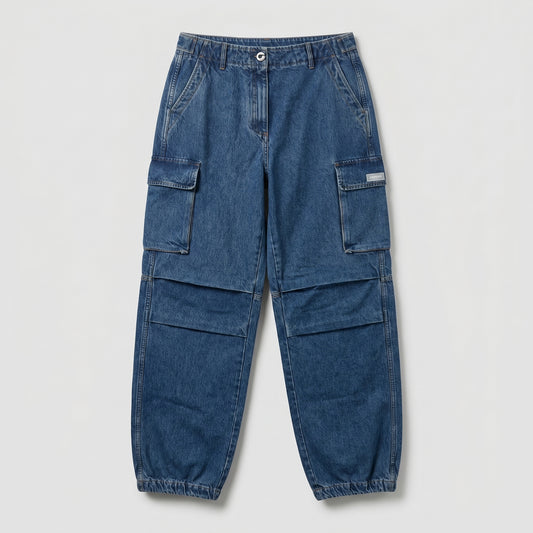 Utility Denim Cargo Joggers