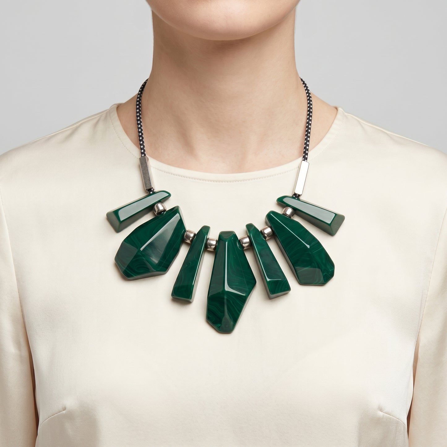 Geometric Resin Statement Necklace