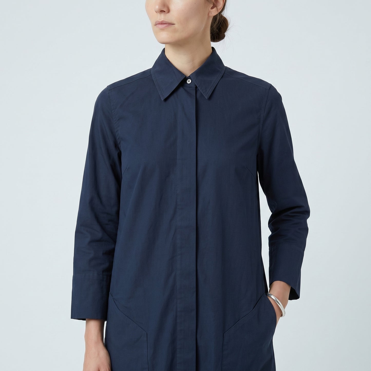 Long Cotton Shirt Dress
