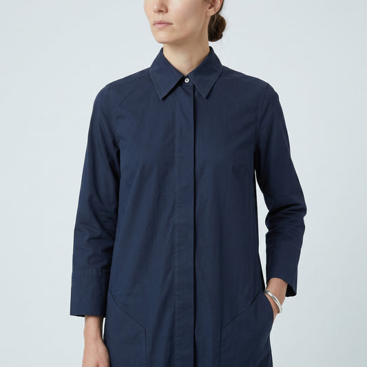 Long Cotton Shirt Dress