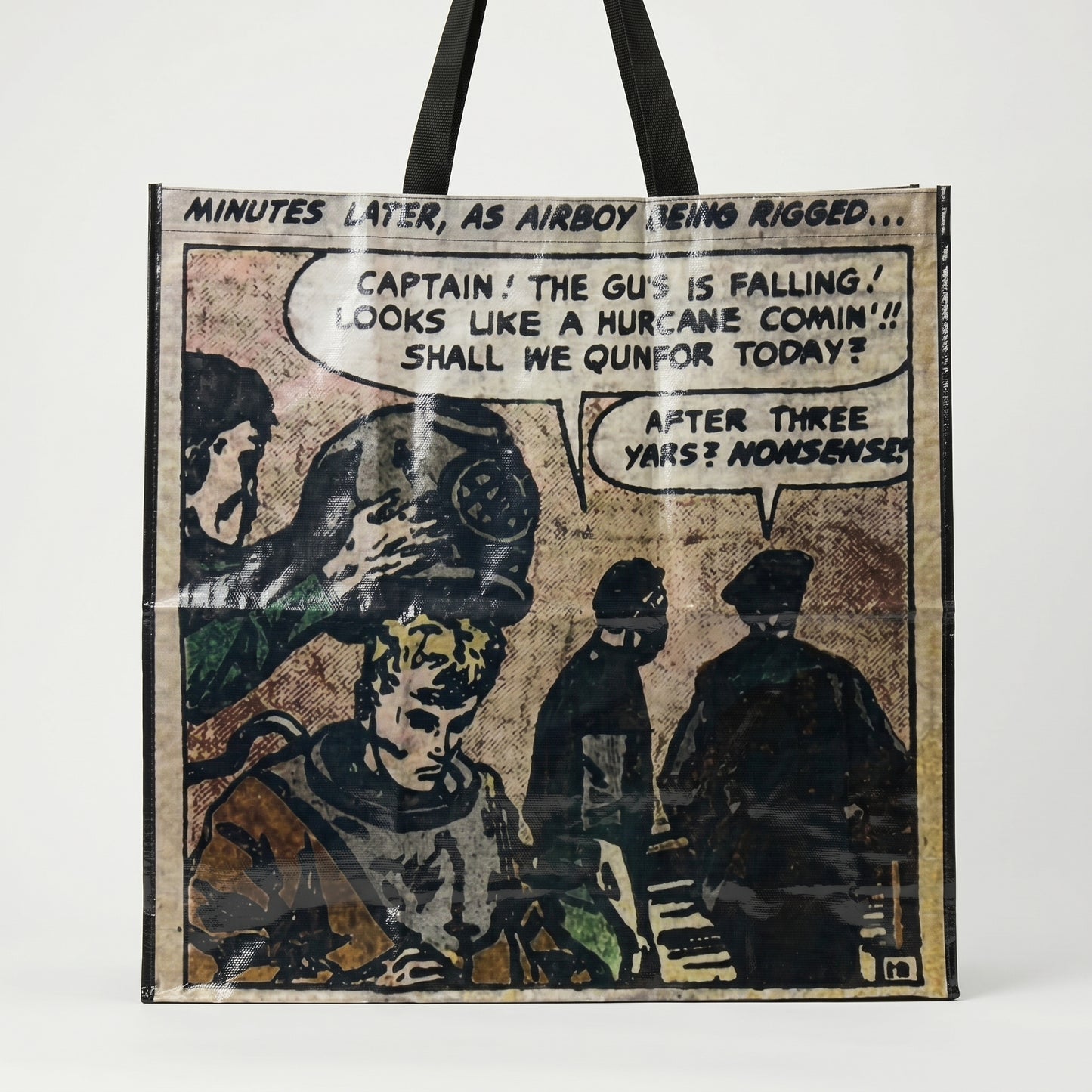 Comic Print Graphic Shopper Bag