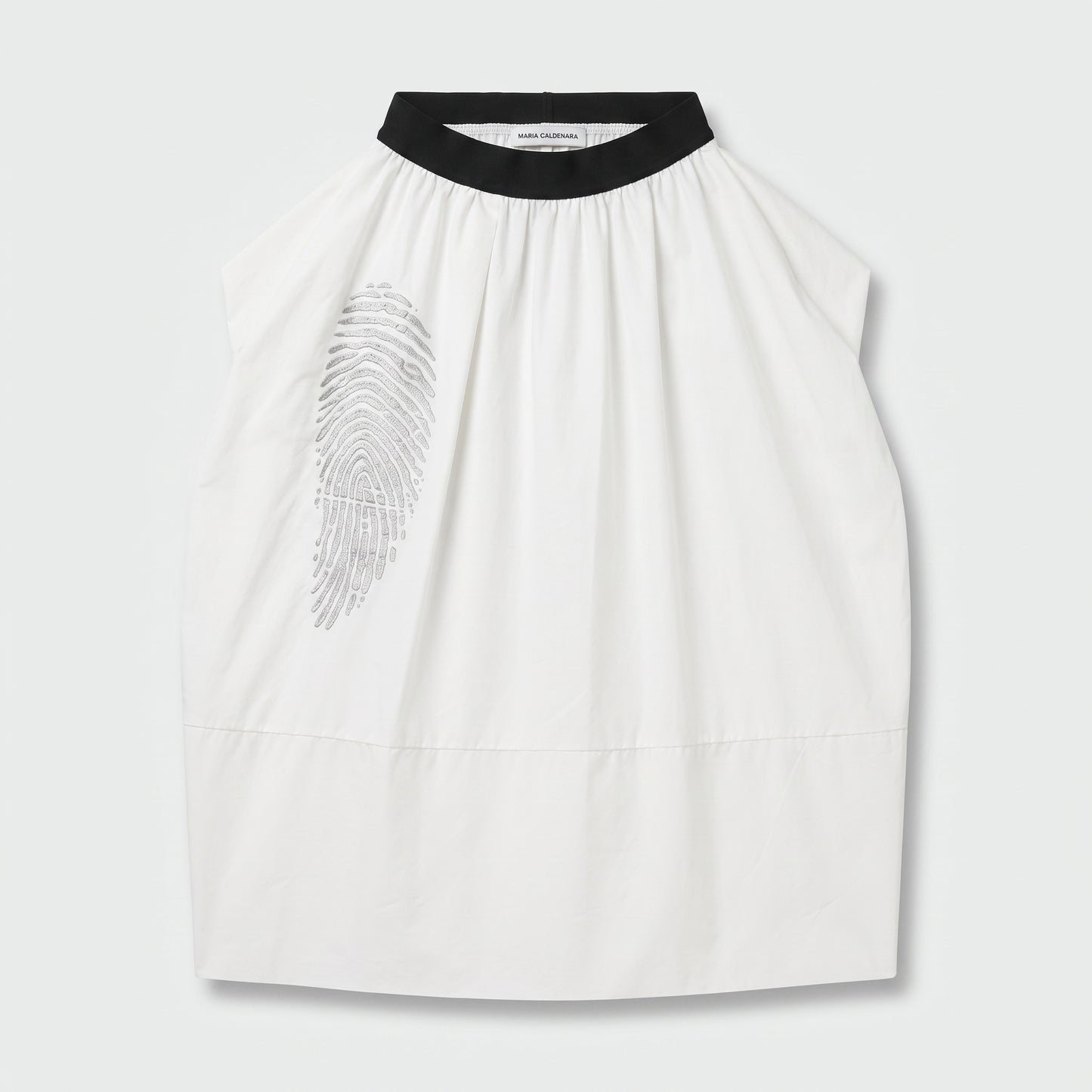 Graphic Print Cotton Sleeveless Top