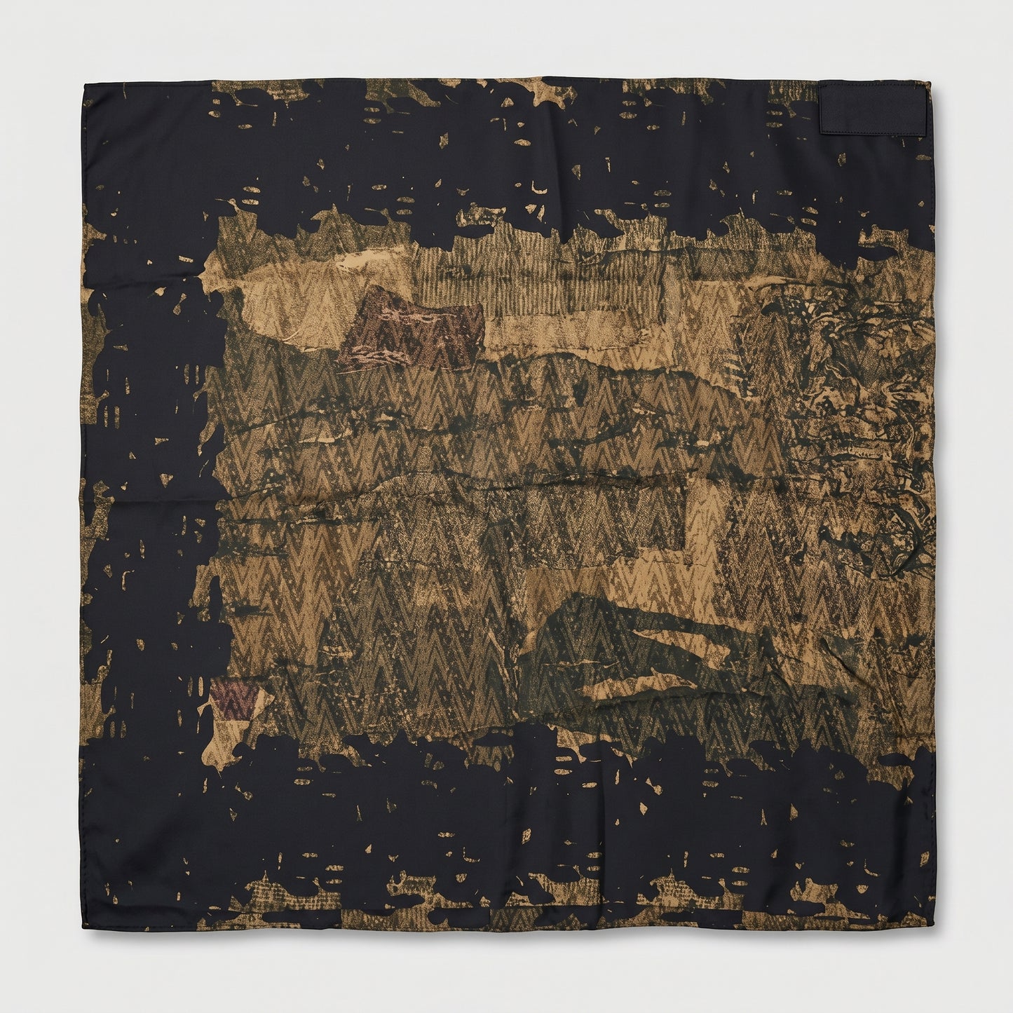 Abstract Print Silk Scarf