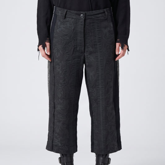 Embossed Floral Tailored Trousers