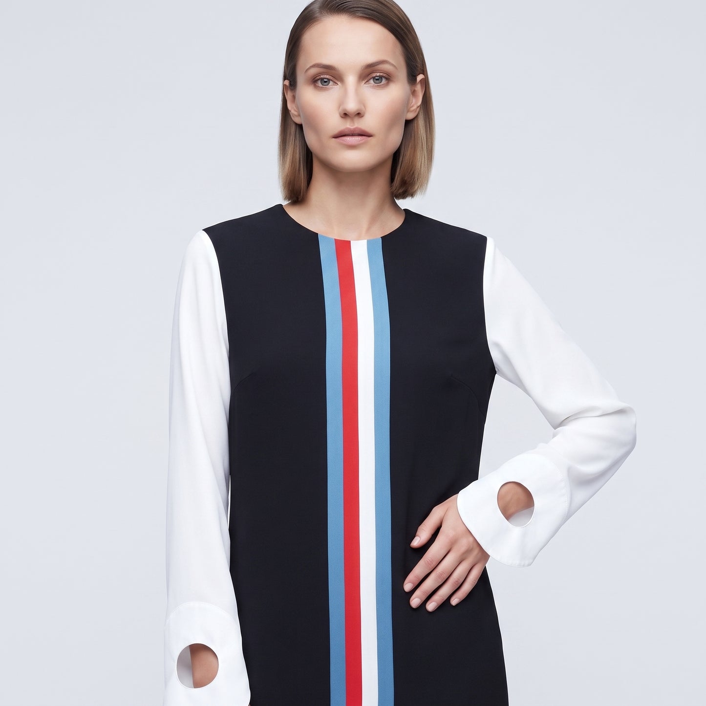 Colorblock Striped Shift Dress