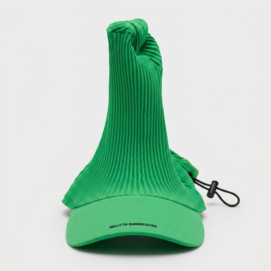 Ribbed Knotted Green Cap