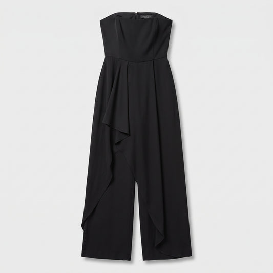 Strapless Draped Evening Jumpsuit