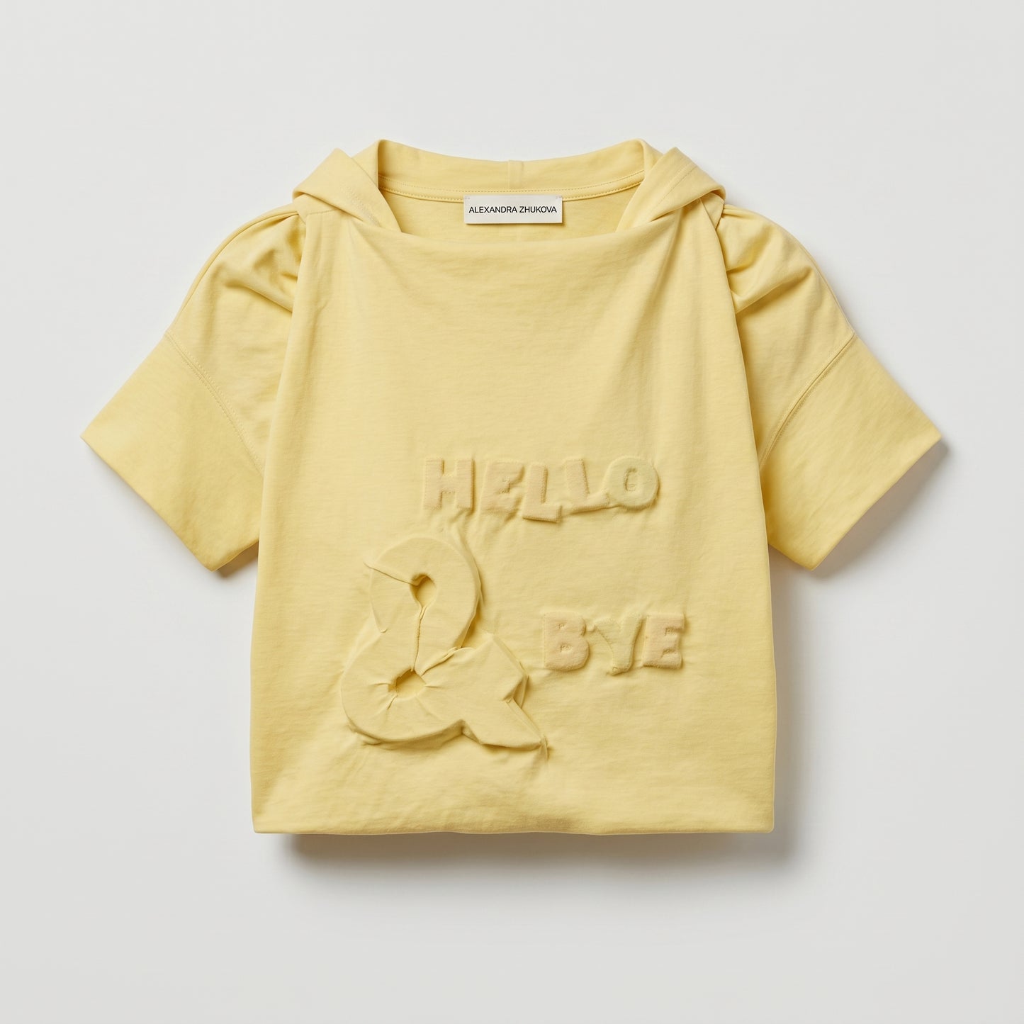 Embossed Graphic Cotton Jersey Top