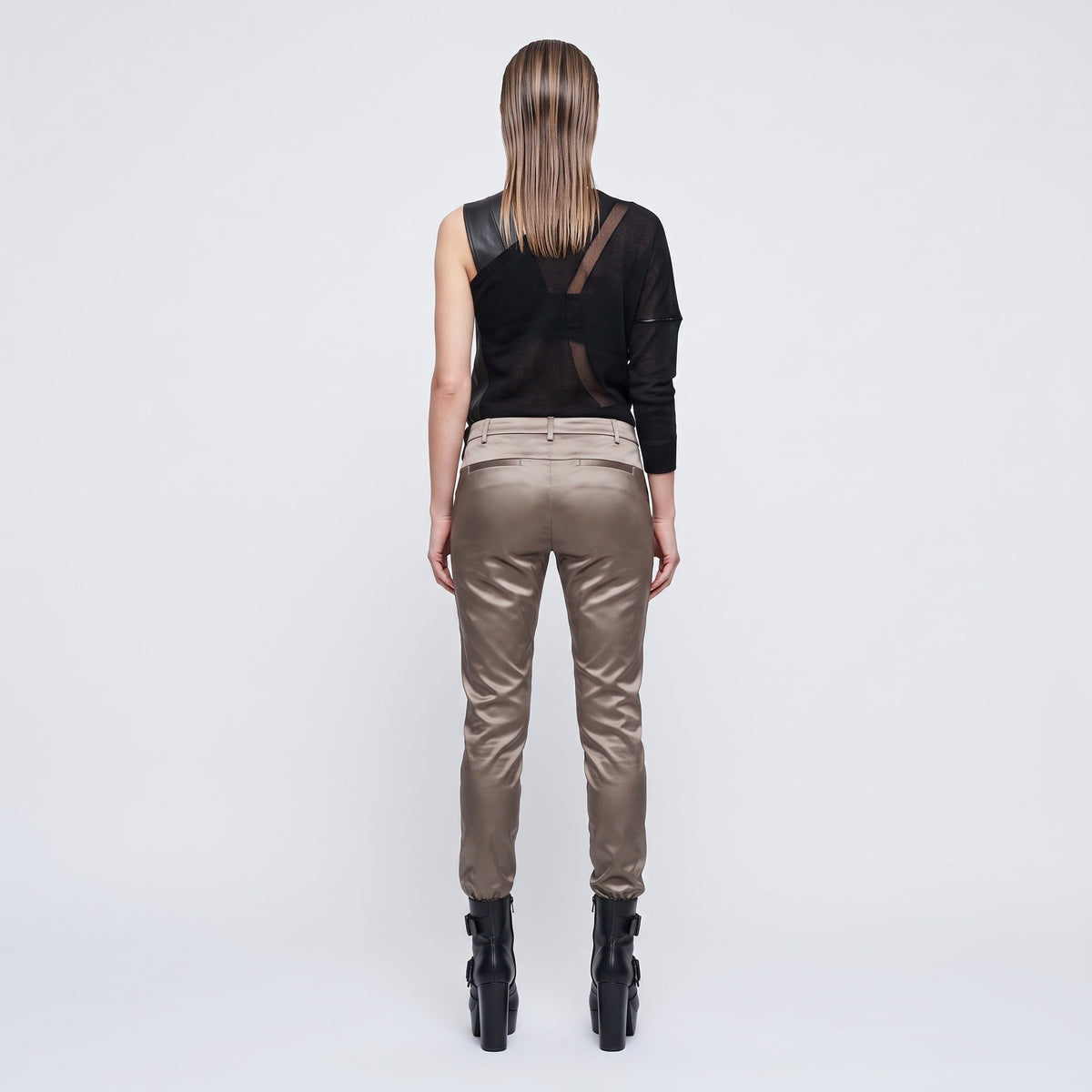 Satin Finish Tailored Trousers
