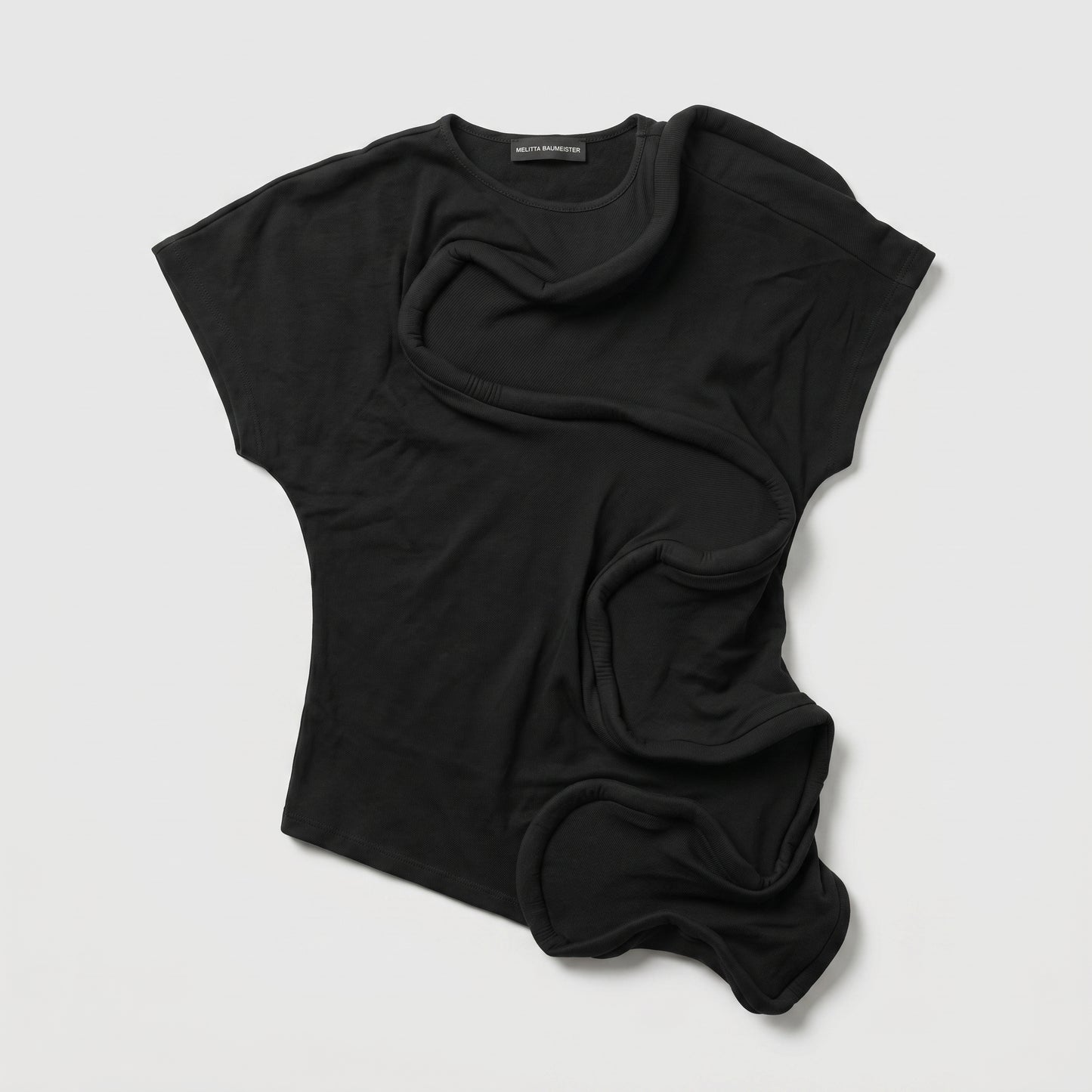 Sculptural Asymmetric Draped Top