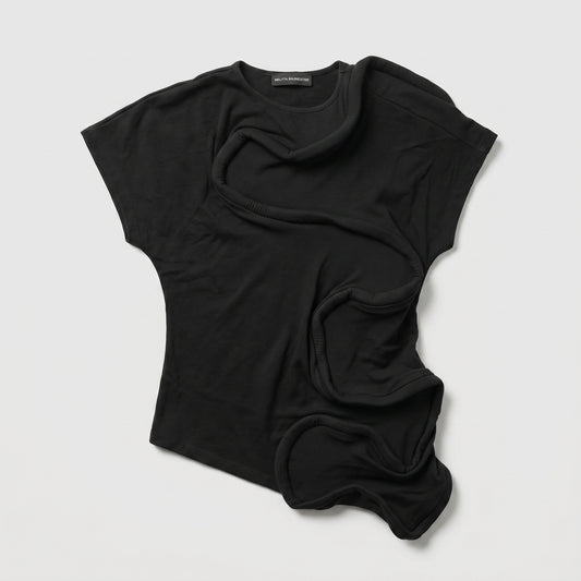 Sculptural Asymmetric Draped Top