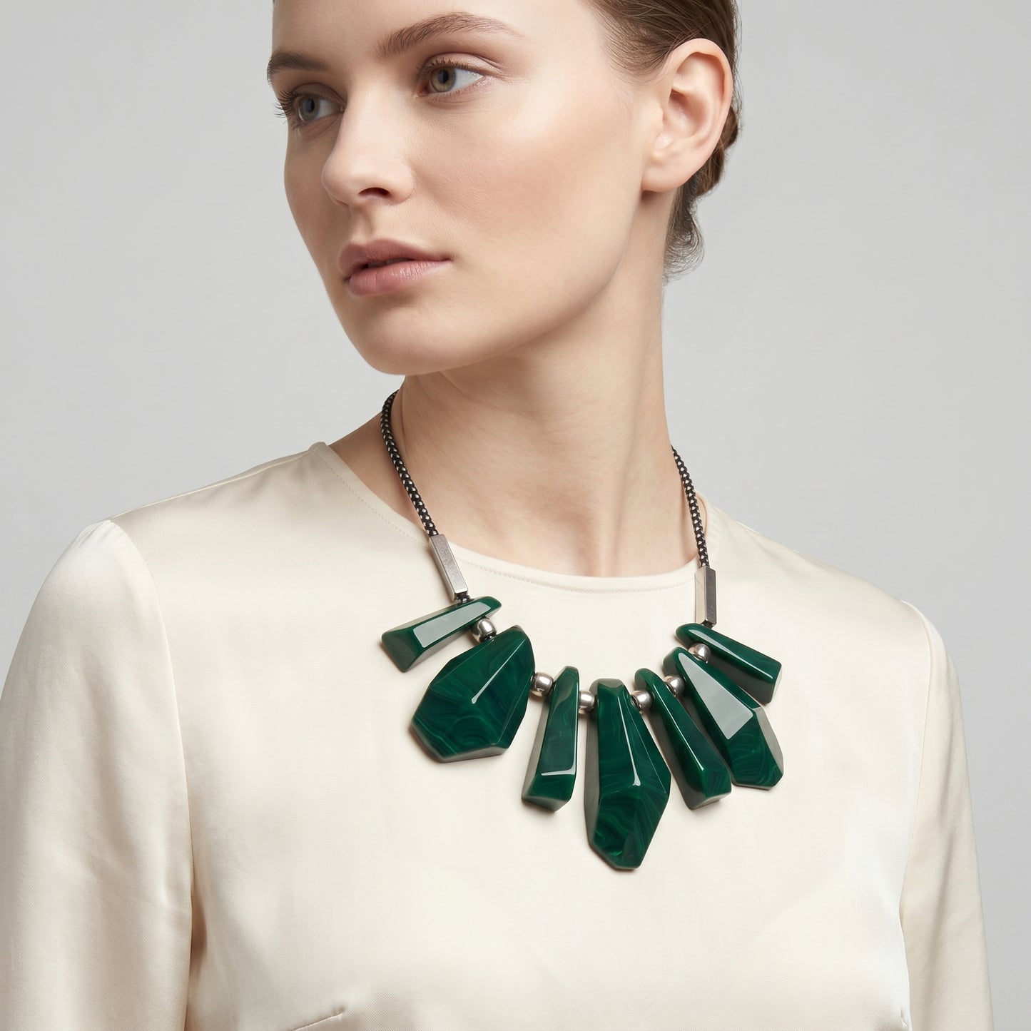 Geometric Resin Statement Necklace