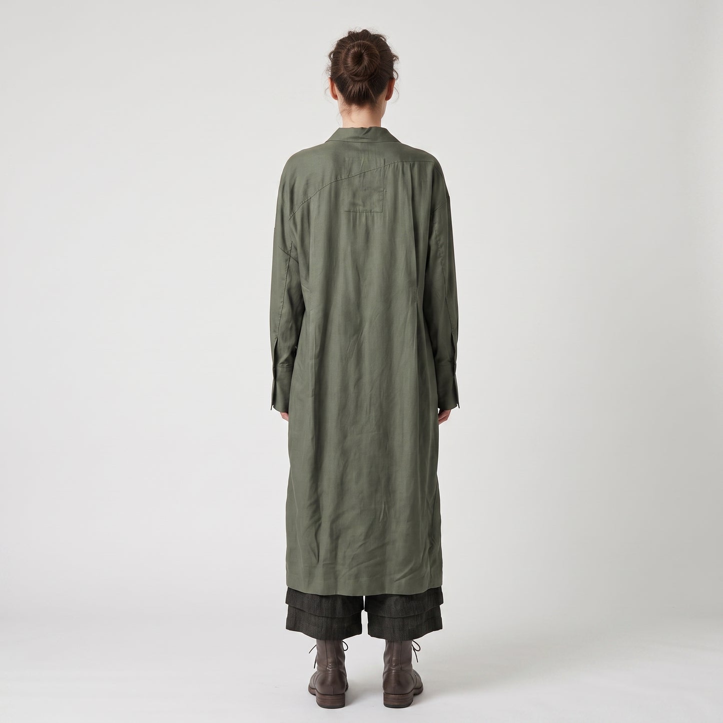 Asymmetric Olive Long Shirt