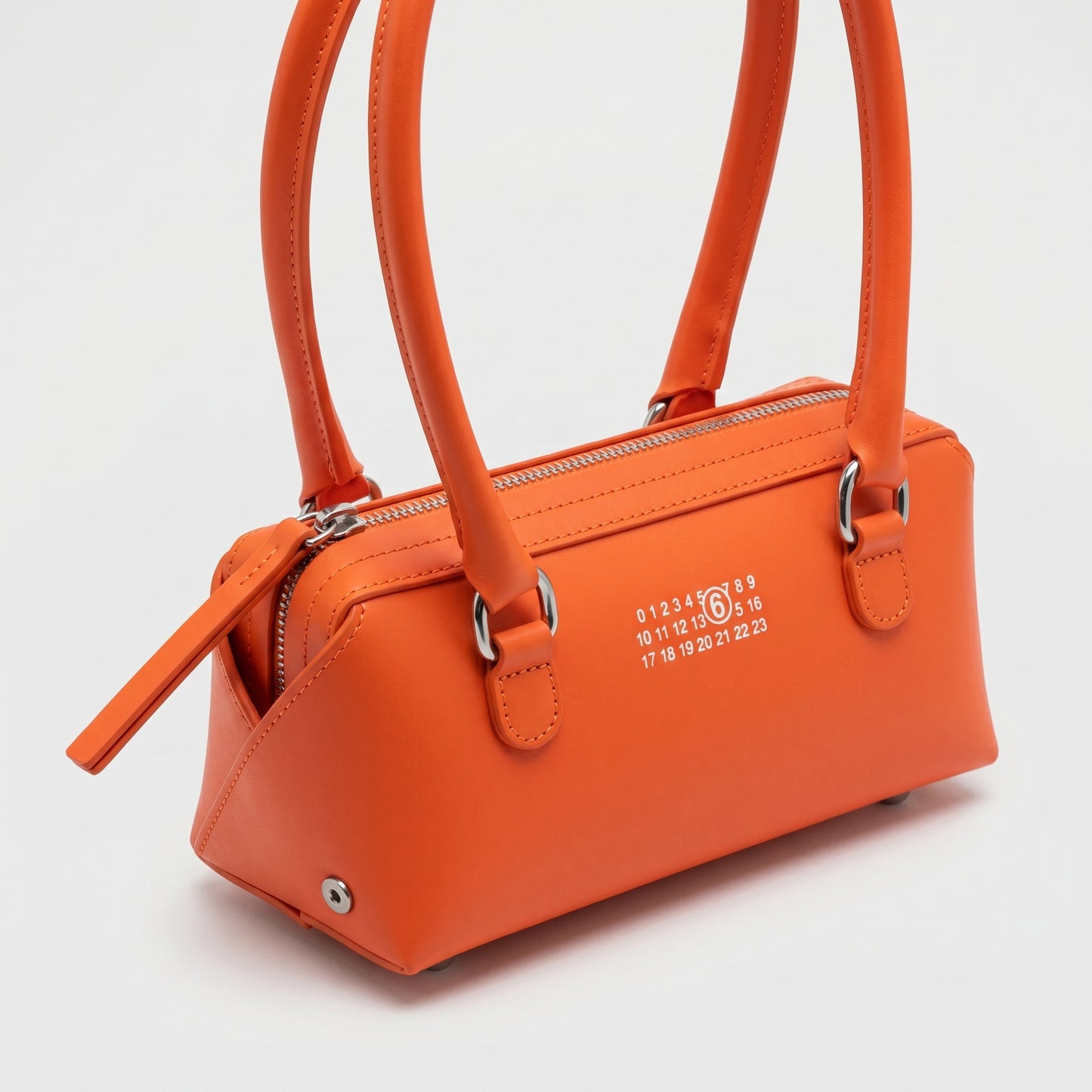 Vibrant Orange Barrel Shoulder Bag