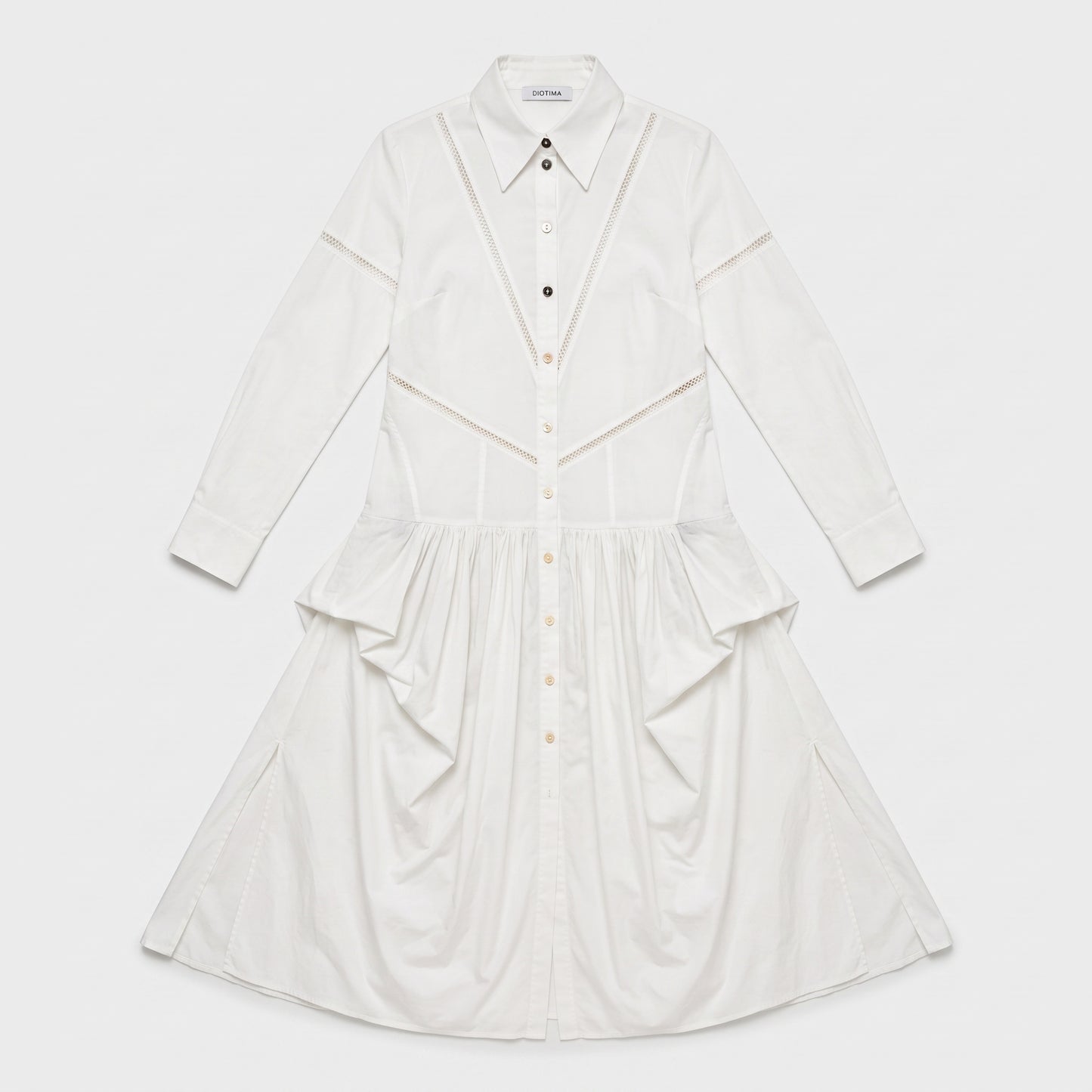 Structured White Poplin Shirt Dress