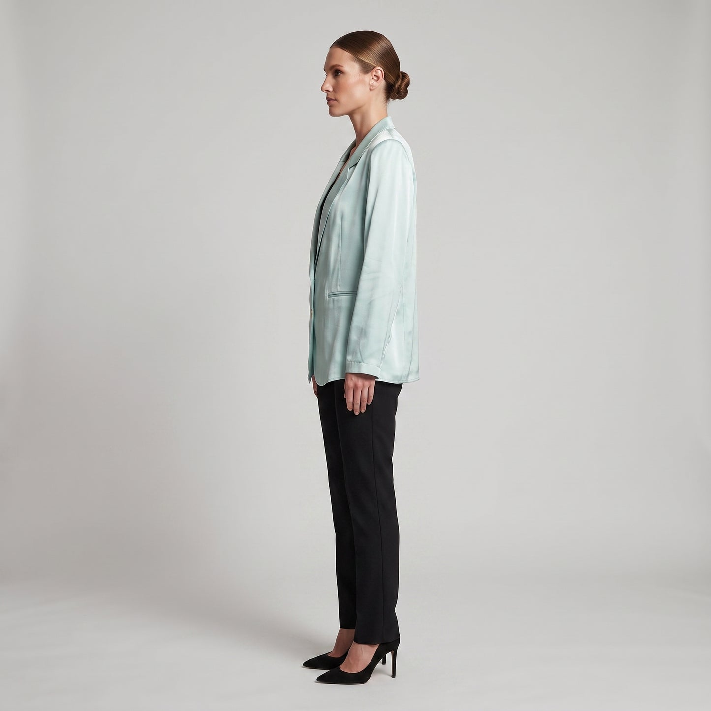 Satin Peak Lapel Blazer