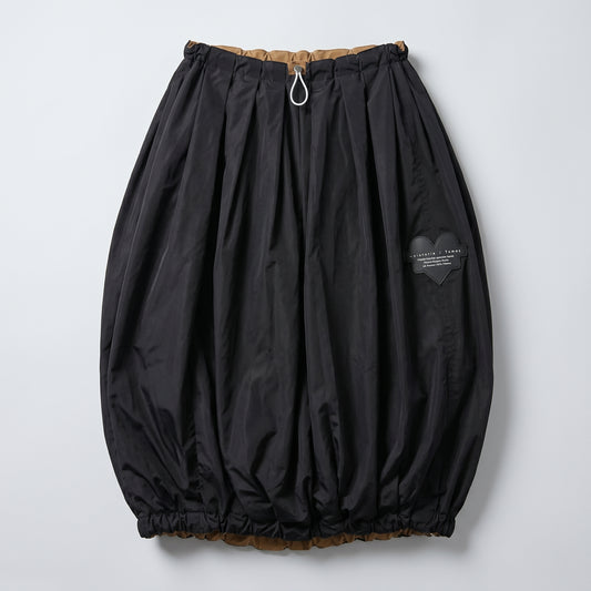 Pleated Voluminous Black Skirt