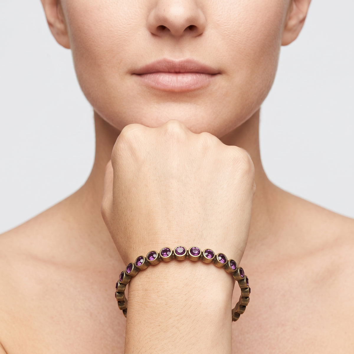 Vintage Crystal Bezel Bangle