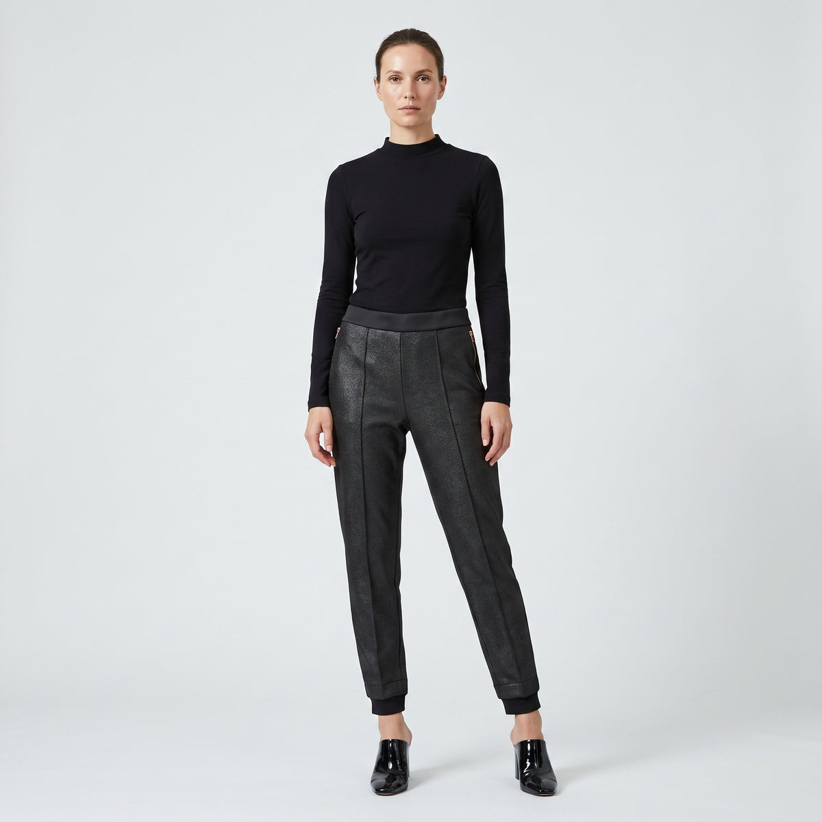 Metallic Slim Fit Trousers