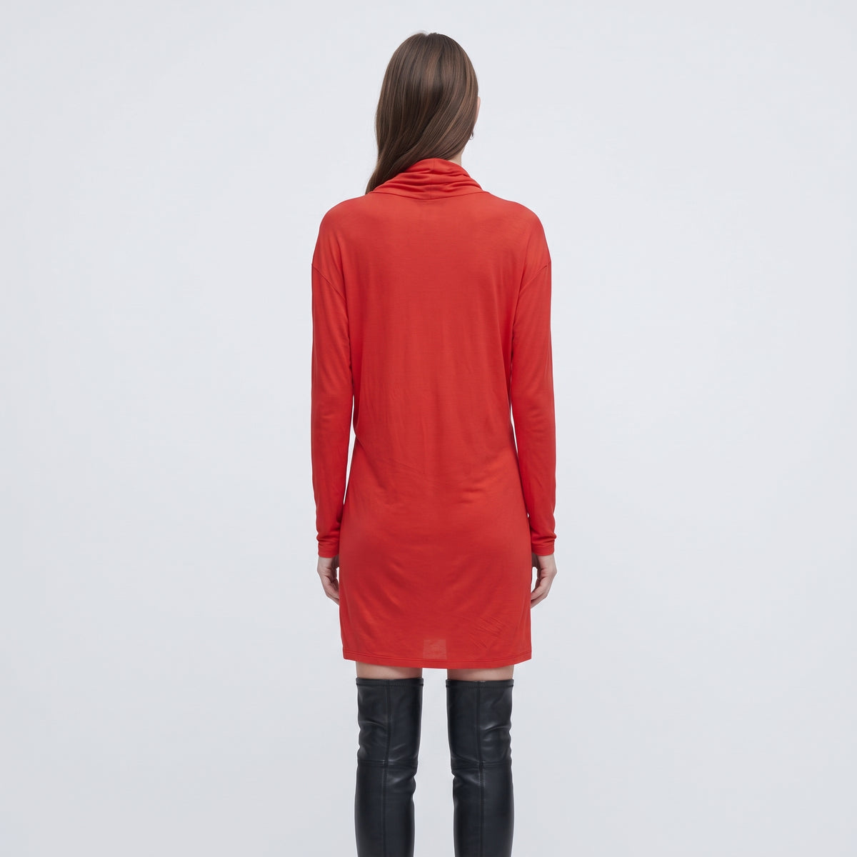 Ruched Knot Detail Red Top