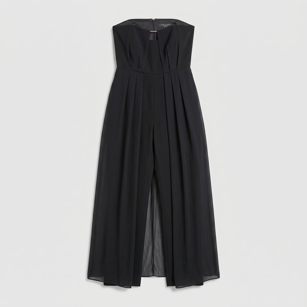 Strapless Pleated Chiffon Jumpsuit