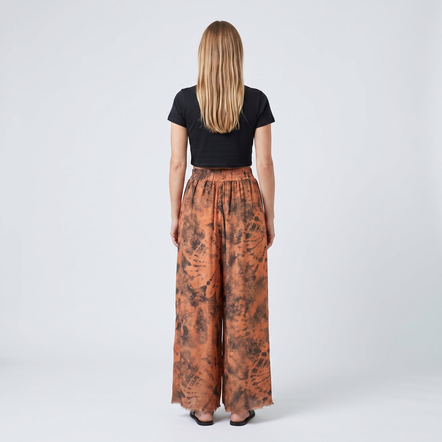 Tie-Dye Wide Leg Trousers