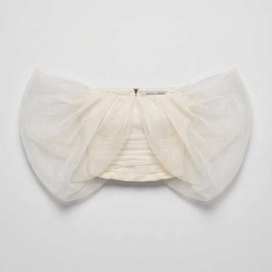 Ethereal Off-Shoulder Tulle Top