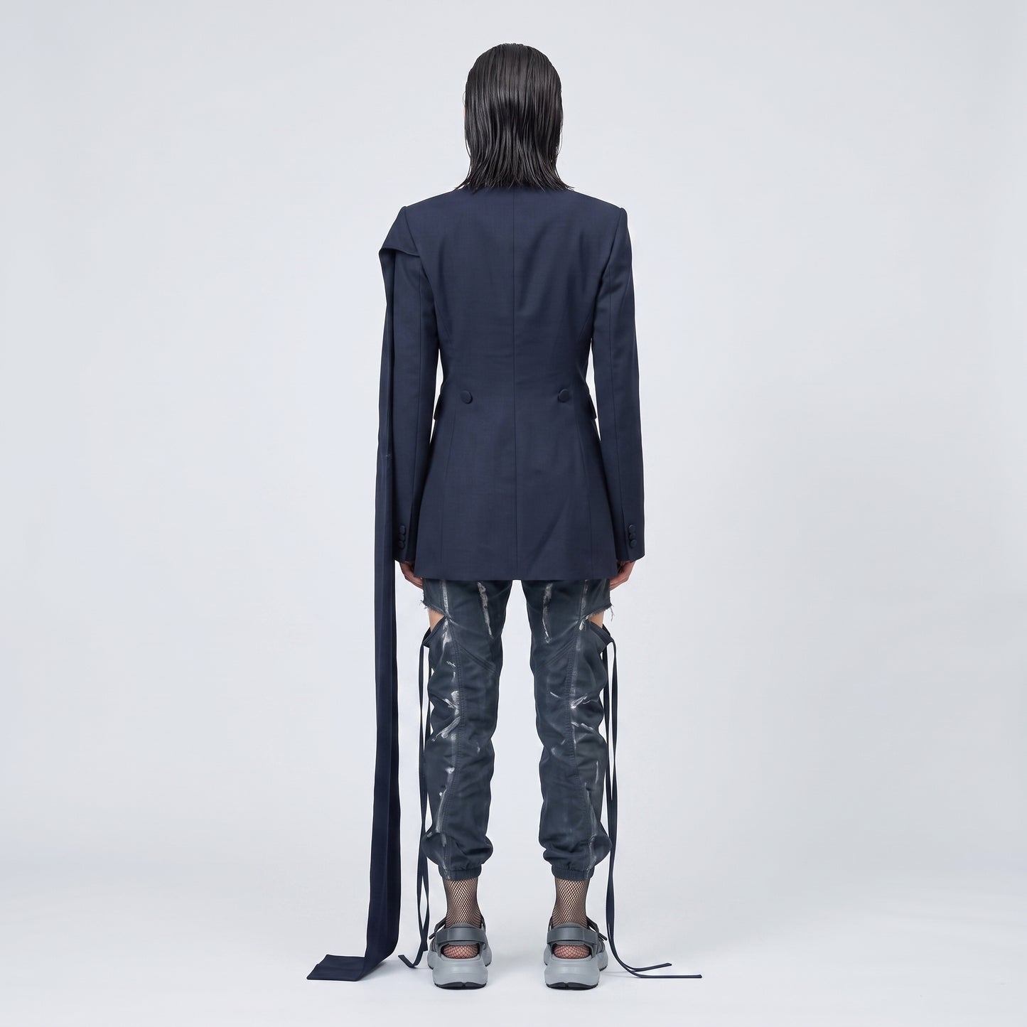Tailored Navy Deconstructed Blazer