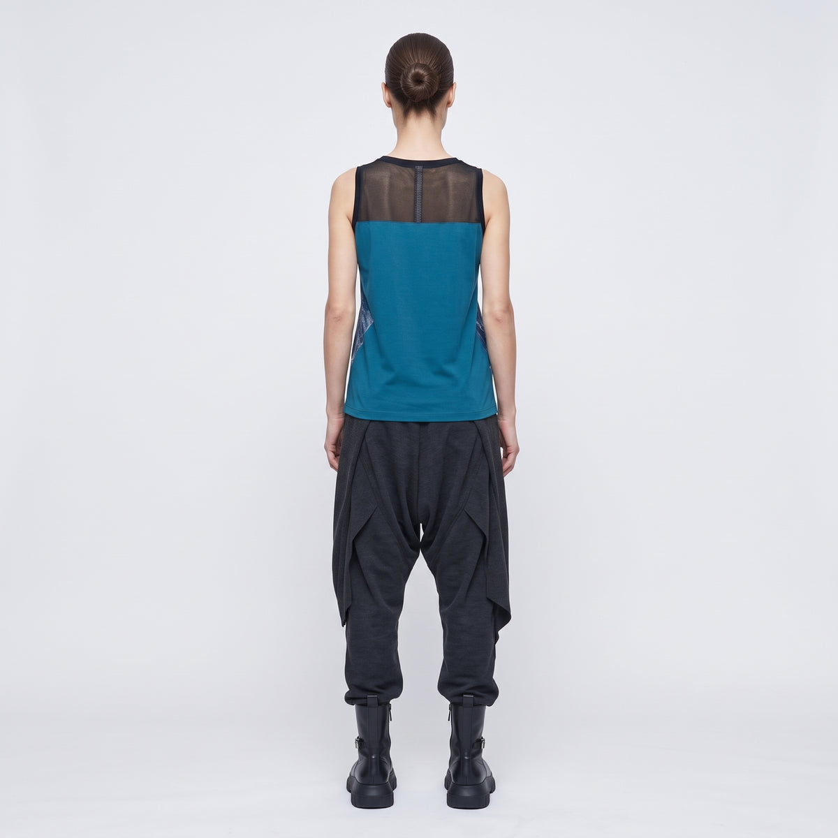Mesh Panel Printed Tank Top