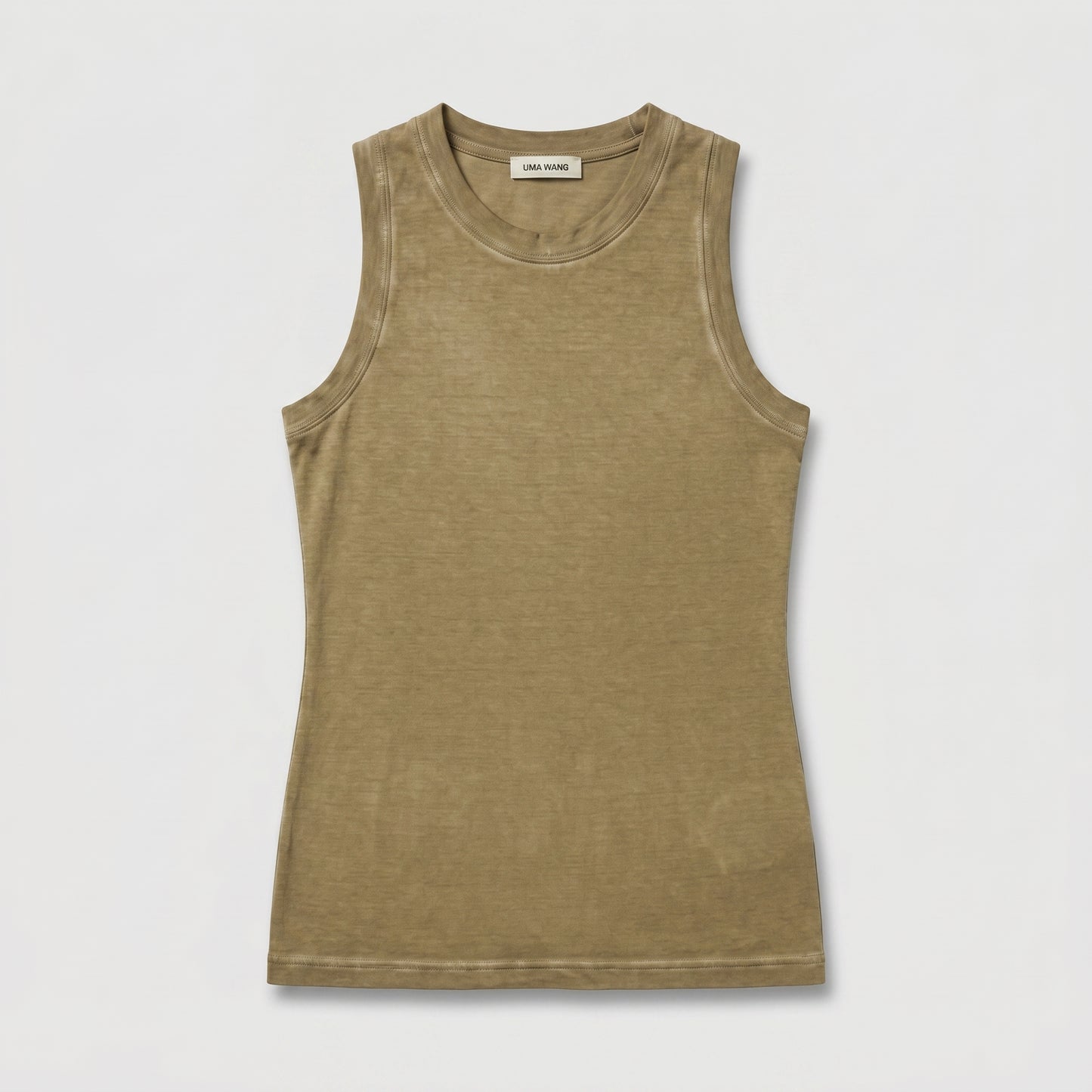 Washed Cotton Ribbed Tank Top