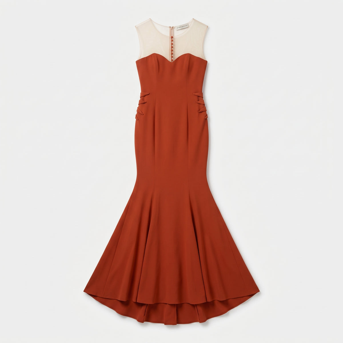Sheer Yoke Mermaid Gown