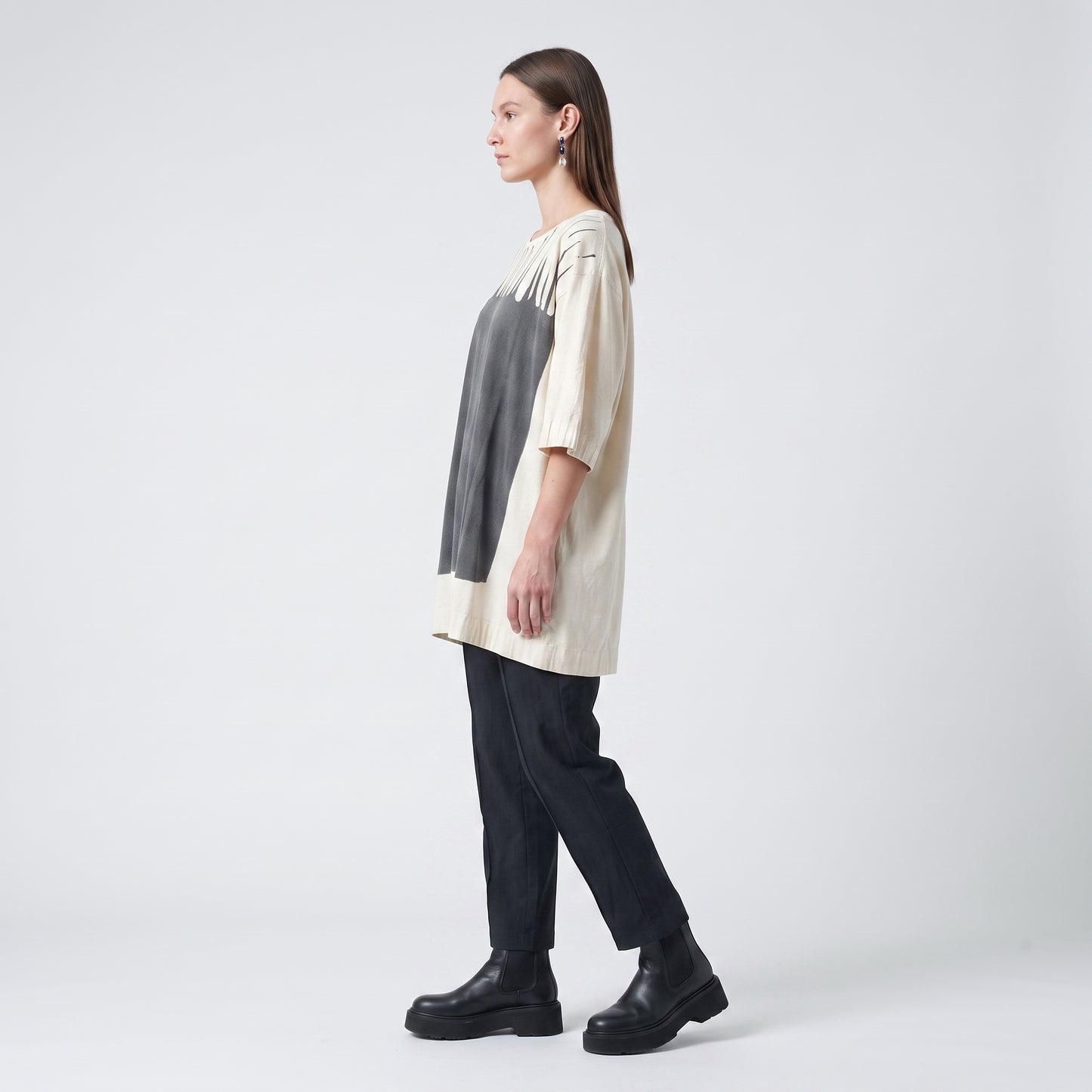 Abstract Print Cotton Tee