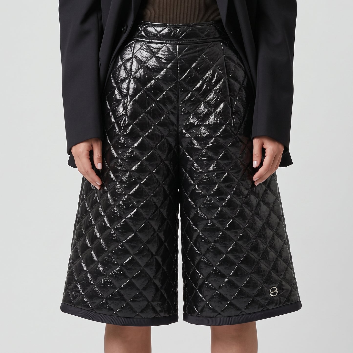 Quilted High-Waist Culottes