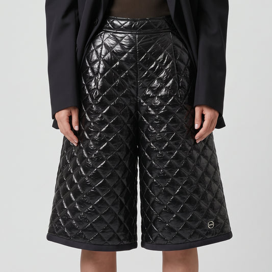 Quilted High-Waist Culottes