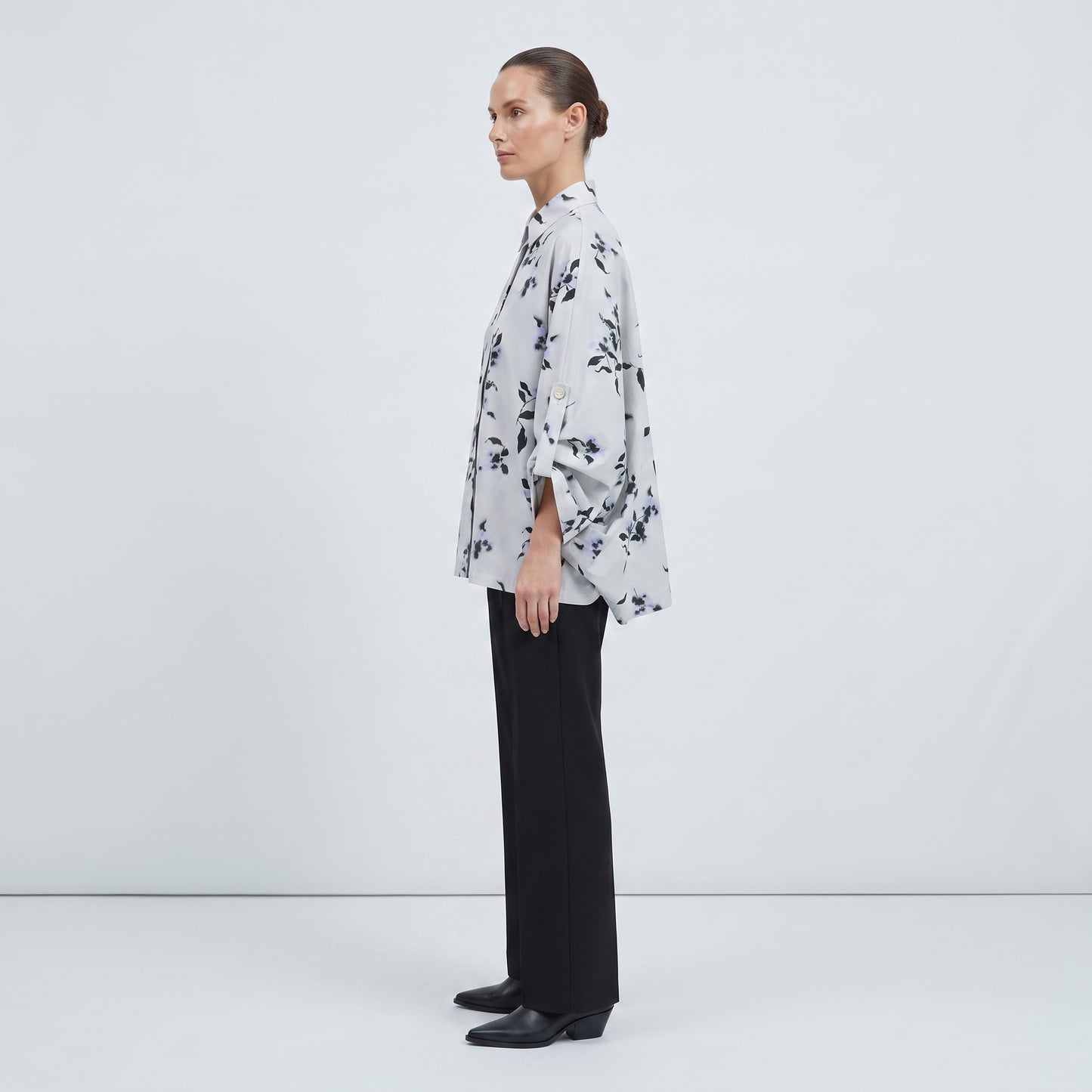 Floral Print Relaxed Oversized Shirt