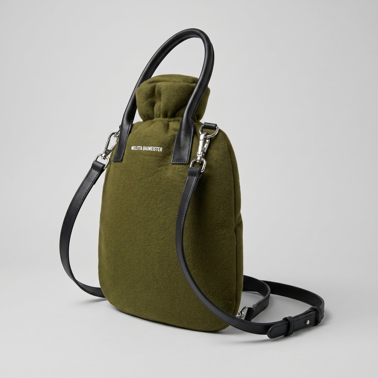 Fleece Drawstring Crossbody Bag