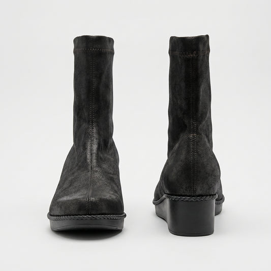 Sleek BROWN Platform Ankle Boots