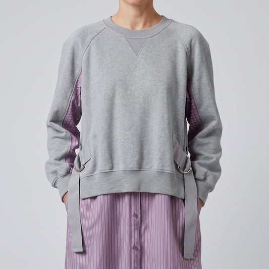 Hybrid Striped Sweatshirt Dress