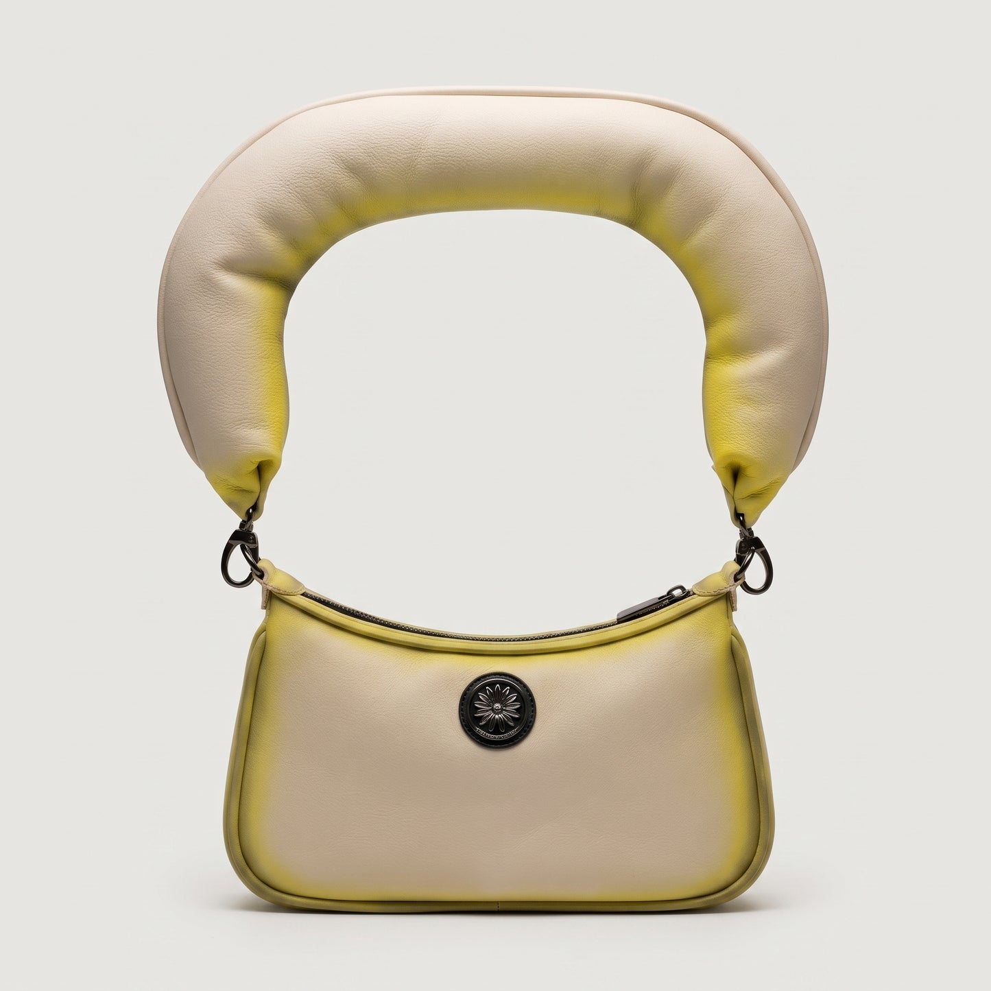 Sculptural Ombre Leather Shoulder Bag