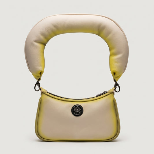 Sculptural Ombre Leather Shoulder Bag