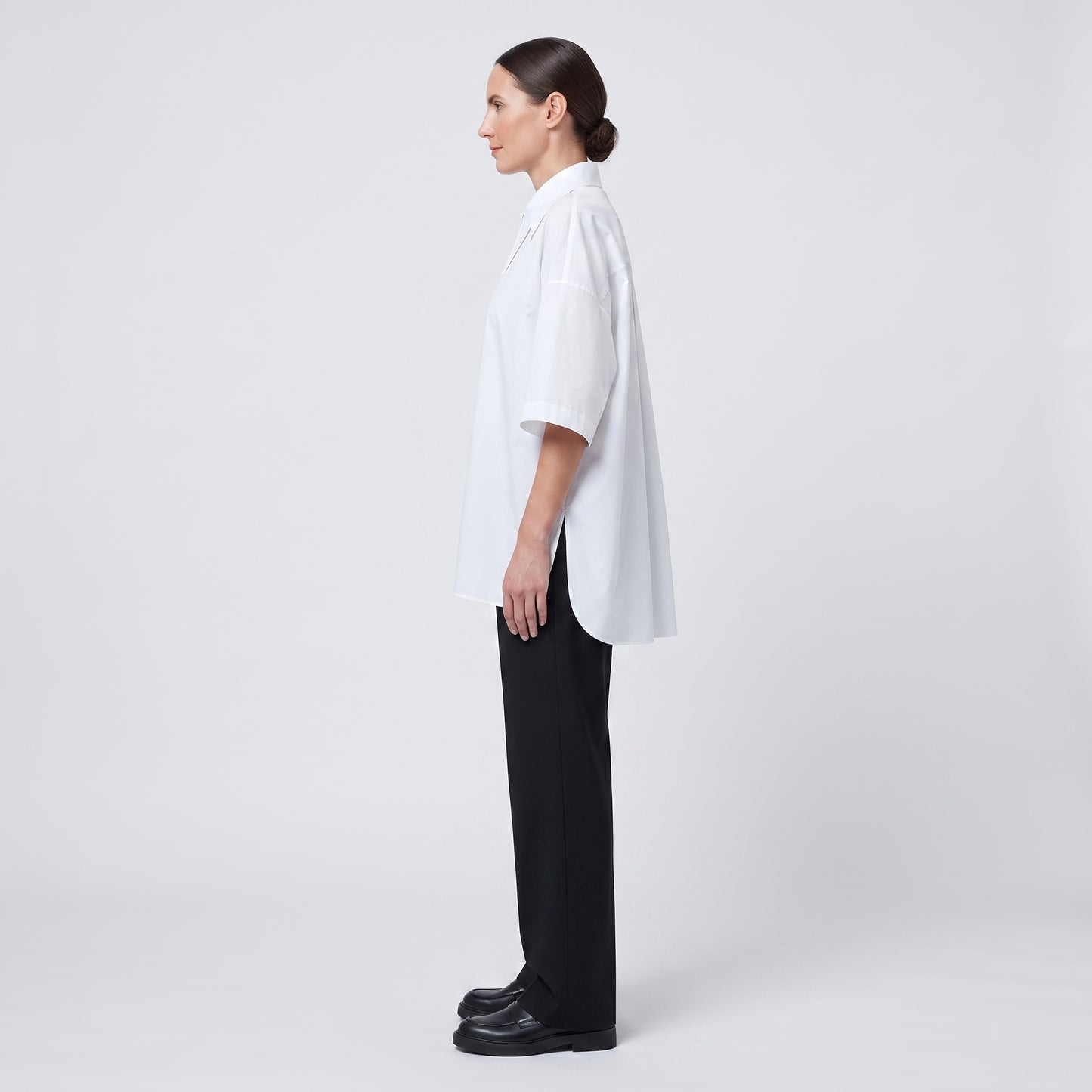 Oversized Pointed Collar Shirt