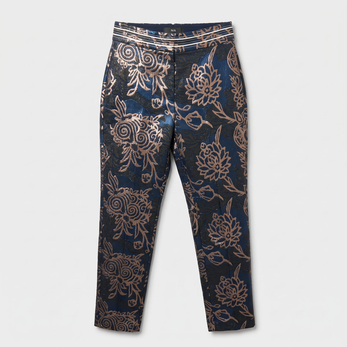 Floral Brocade Tailored Trousers